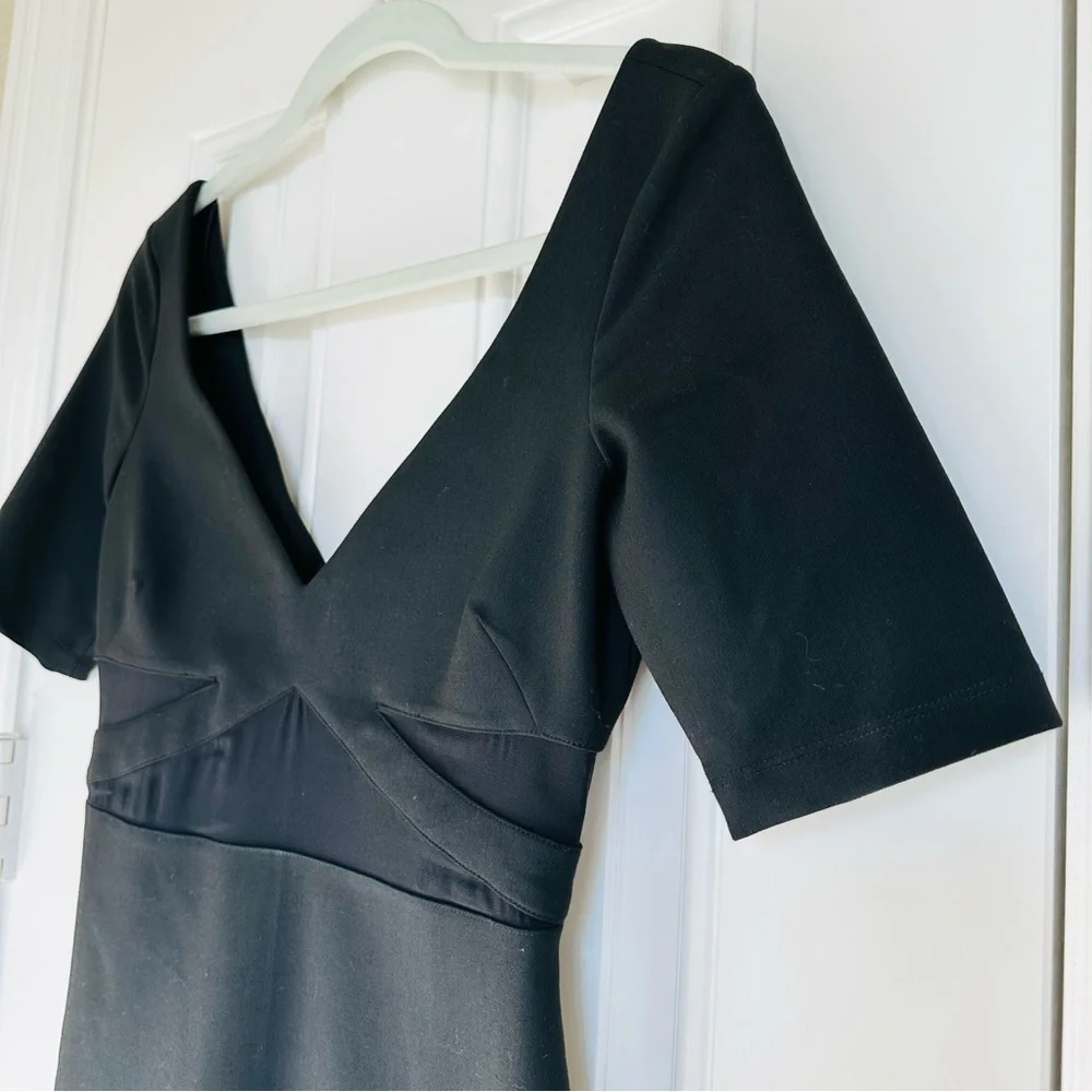 Elizabeth and James Black V-Neck Sheath Dress - Picture 5 of 12